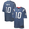 Youth New England Patriots Drake Maye Blue Rivalries Collection Game Jersey