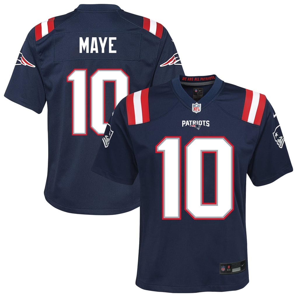 Youth New England Patriots Drake Maye Navy Game Jersey
