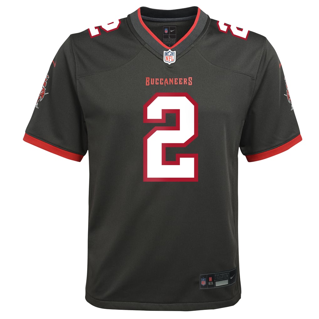 Youth Tampa Bay Buccaneers Emeka Egbuka Pewter Alternate Game Jersey