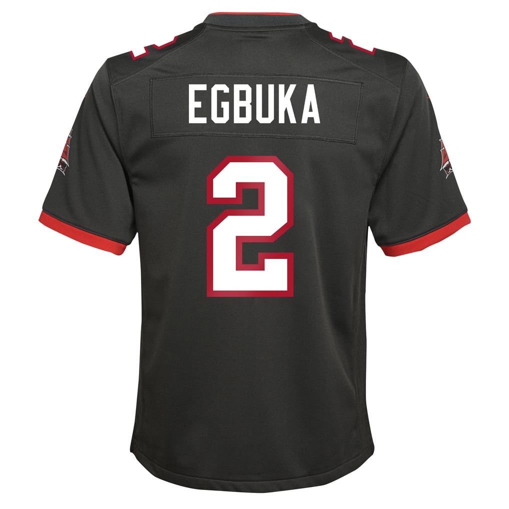 Youth Tampa Bay Buccaneers Emeka Egbuka Pewter Alternate Game Jersey