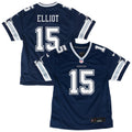 Youth Dallas Cowboys Ezekiel Elliott Navy Game Jersey