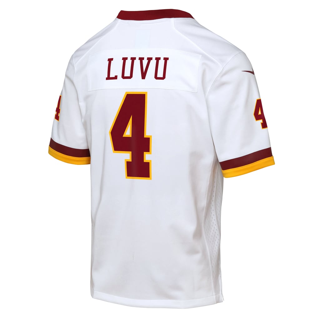 Youth Washington Commanders Frankie Luvu White Game Super Bowl Era Jersey