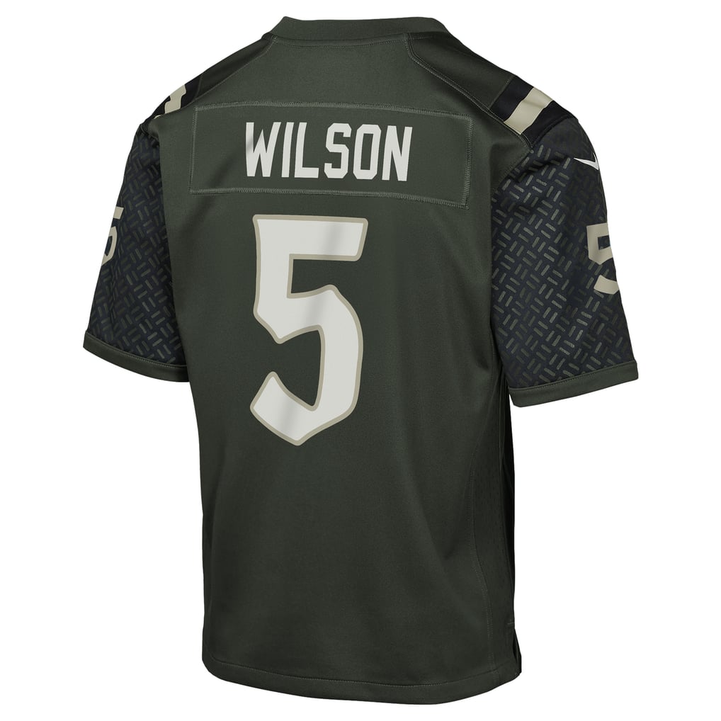 Youth New York Jets Garrett Wilson Gotham Green 2025 Rivalries Collection Game Jersey