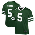 Youth New York Jets Garrett Wilson Green Game Jersey