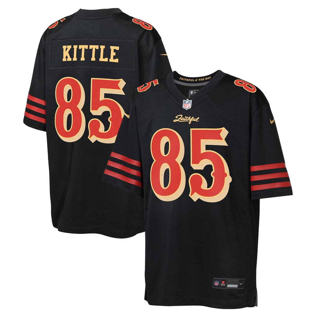 Youth San Francisco 49ers George Kittle Black Rivalries Collection Game Jersey