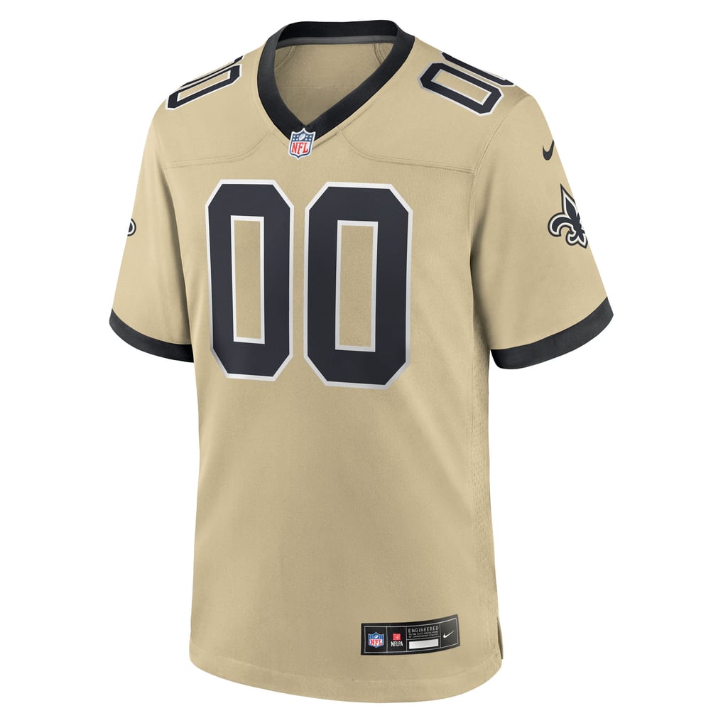 Youth New Orleans Saints Gold Gameday Golds Alternate Custom Game Jersey