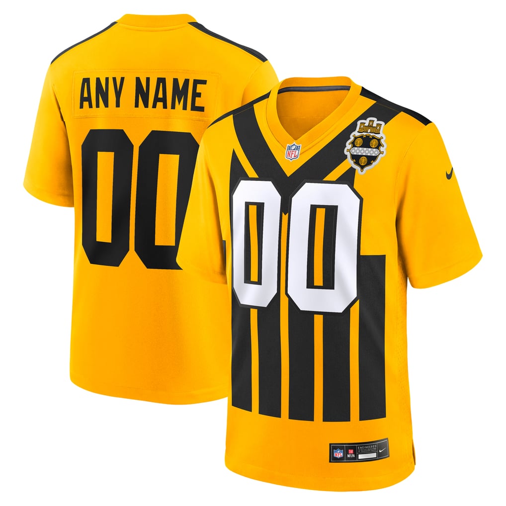 Youth Pittsburgh Steelers Gold Alternate 1933 Throwback Game Custom Jersey