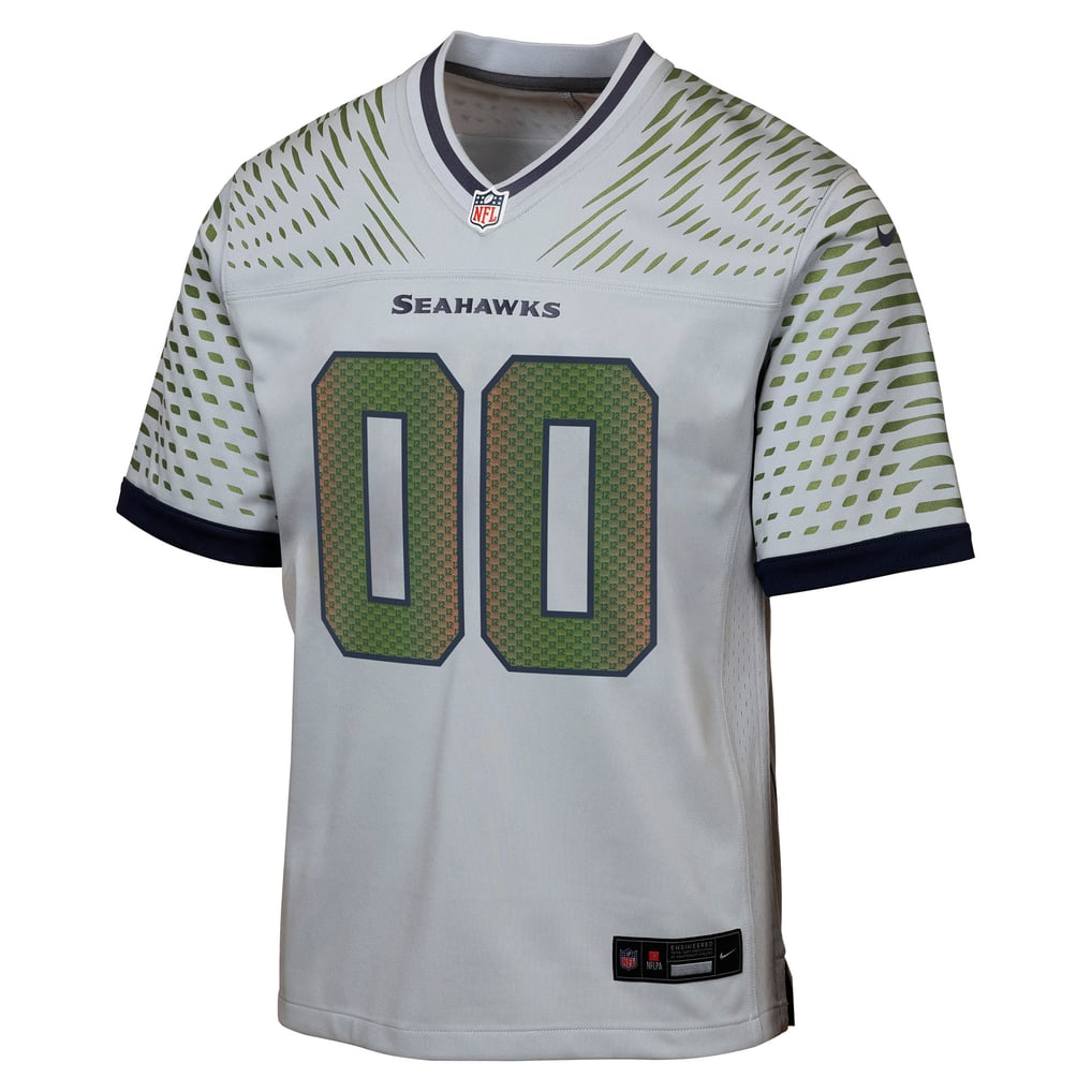 Youth Seattle Seahawks Gray Rivalries Collection Custom Game Jersey