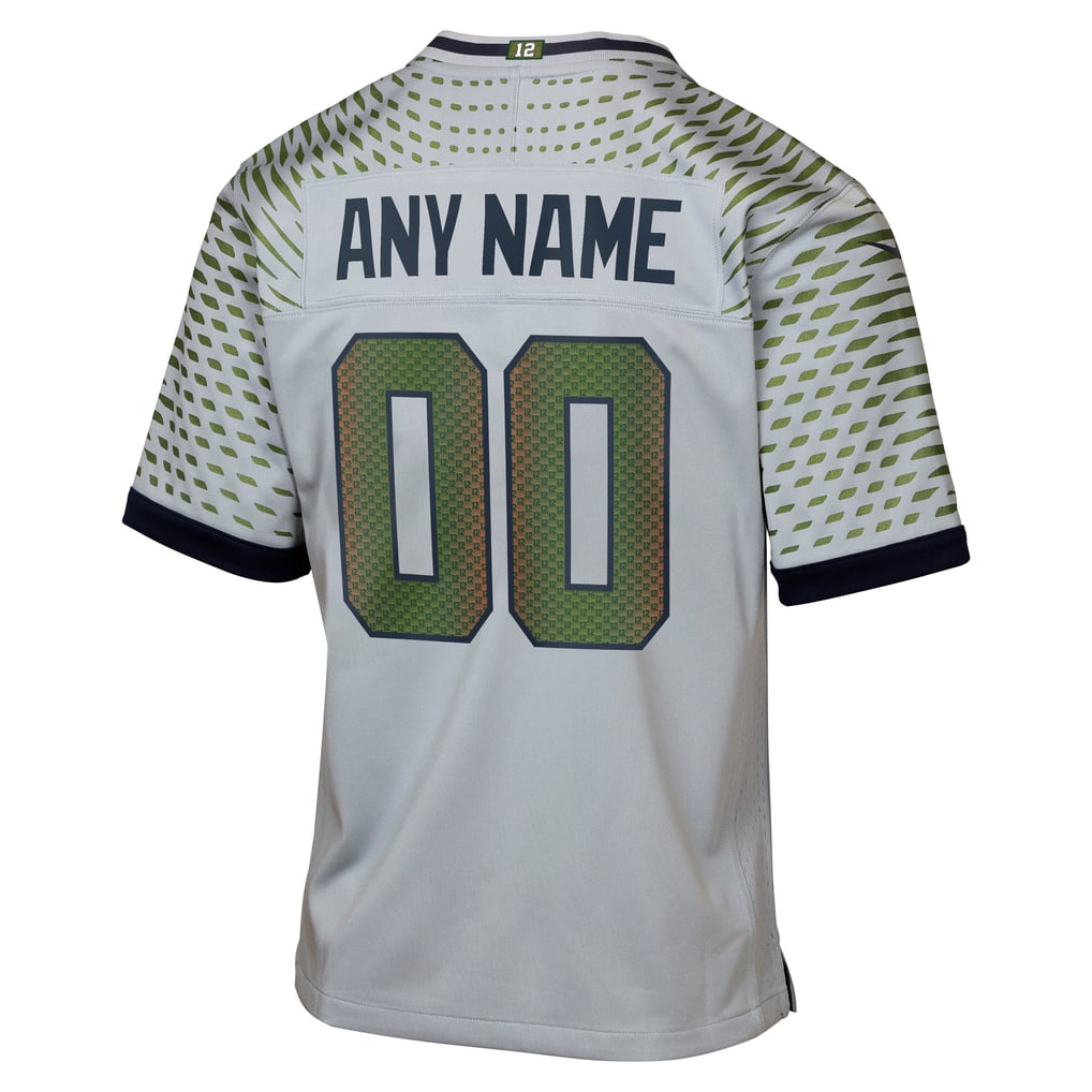 Youth Seattle Seahawks Gray Rivalries Collection Custom Game Jersey