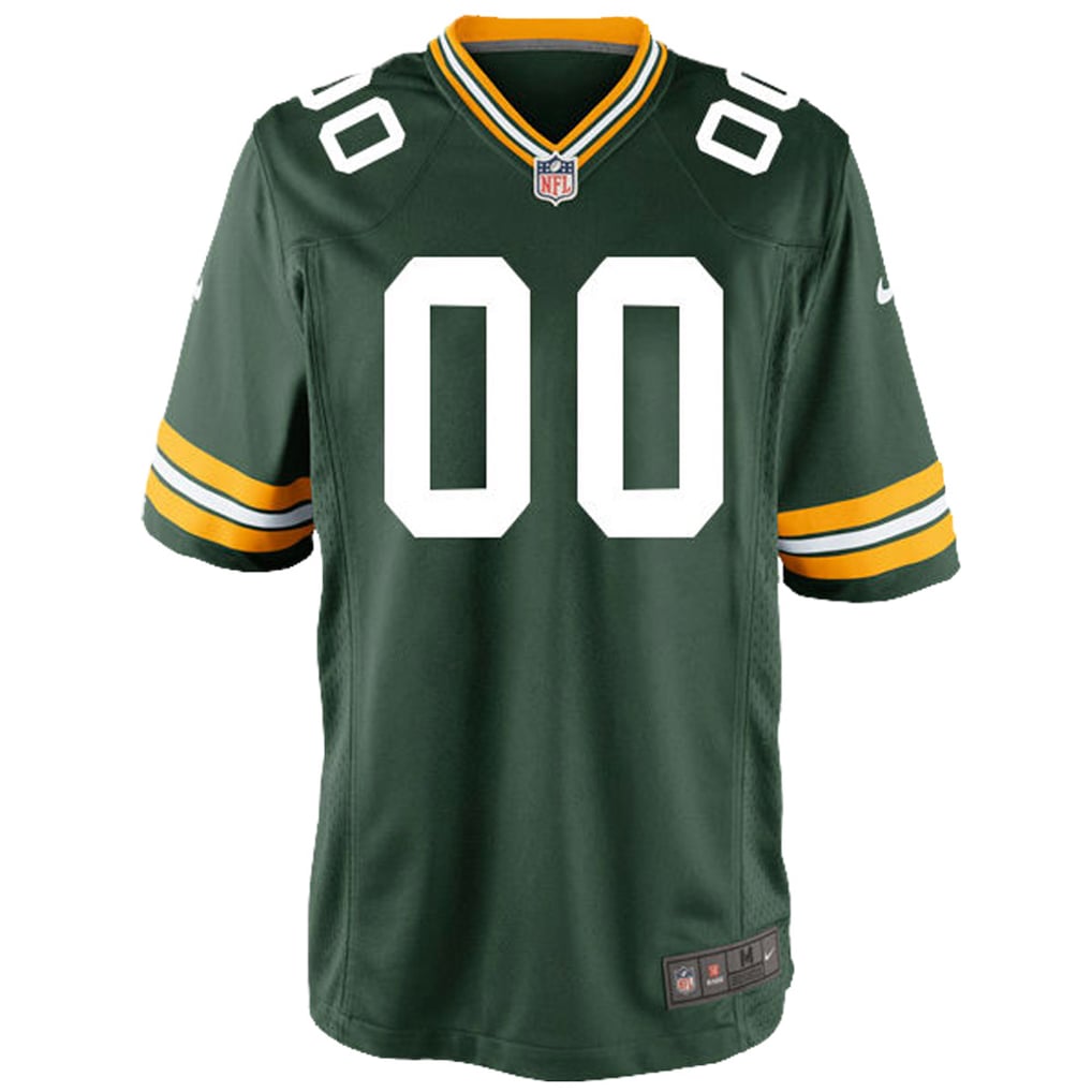 Youth Green Bay Packers Green Custom Game Jersey
