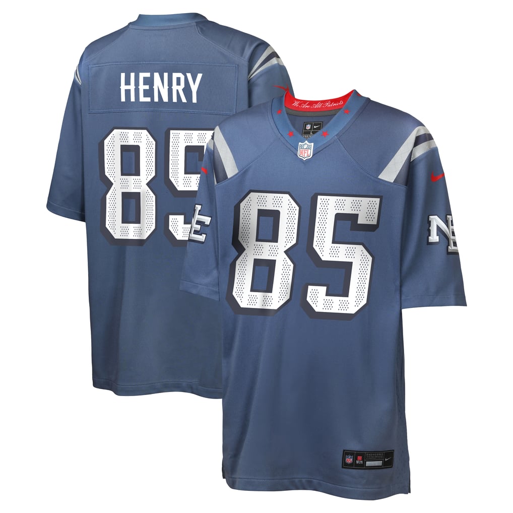 Youth New England Patriots Hunter Henry Storm Blue Rivalries Collection Game Jersey