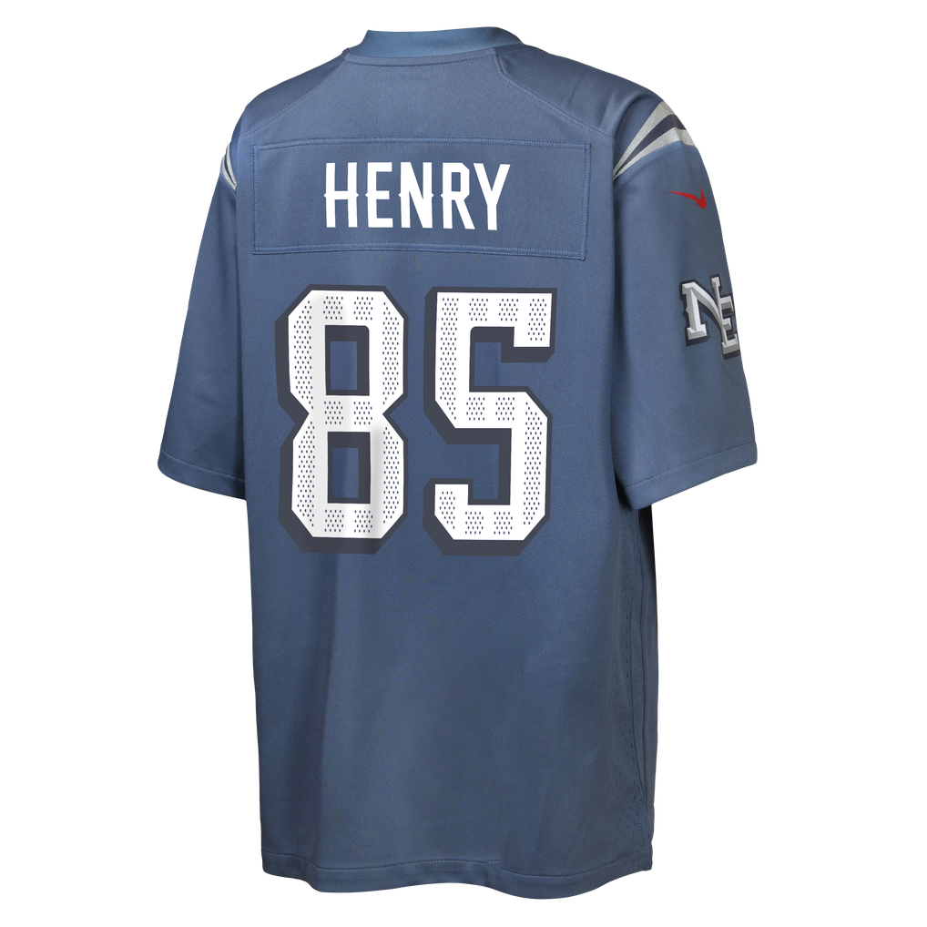 Youth New England Patriots Hunter Henry Storm Blue Rivalries Collection Game Jersey