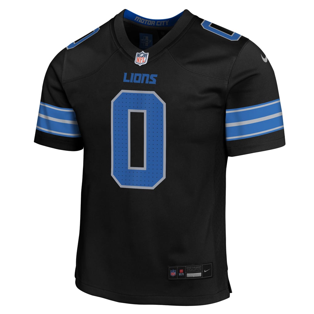 Youth Detroit Lions Jahmyr Gibbs Black Game Jersey
