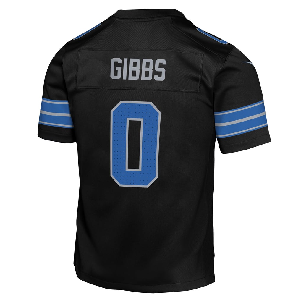 Youth Detroit Lions Jahmyr Gibbs Black Game Jersey