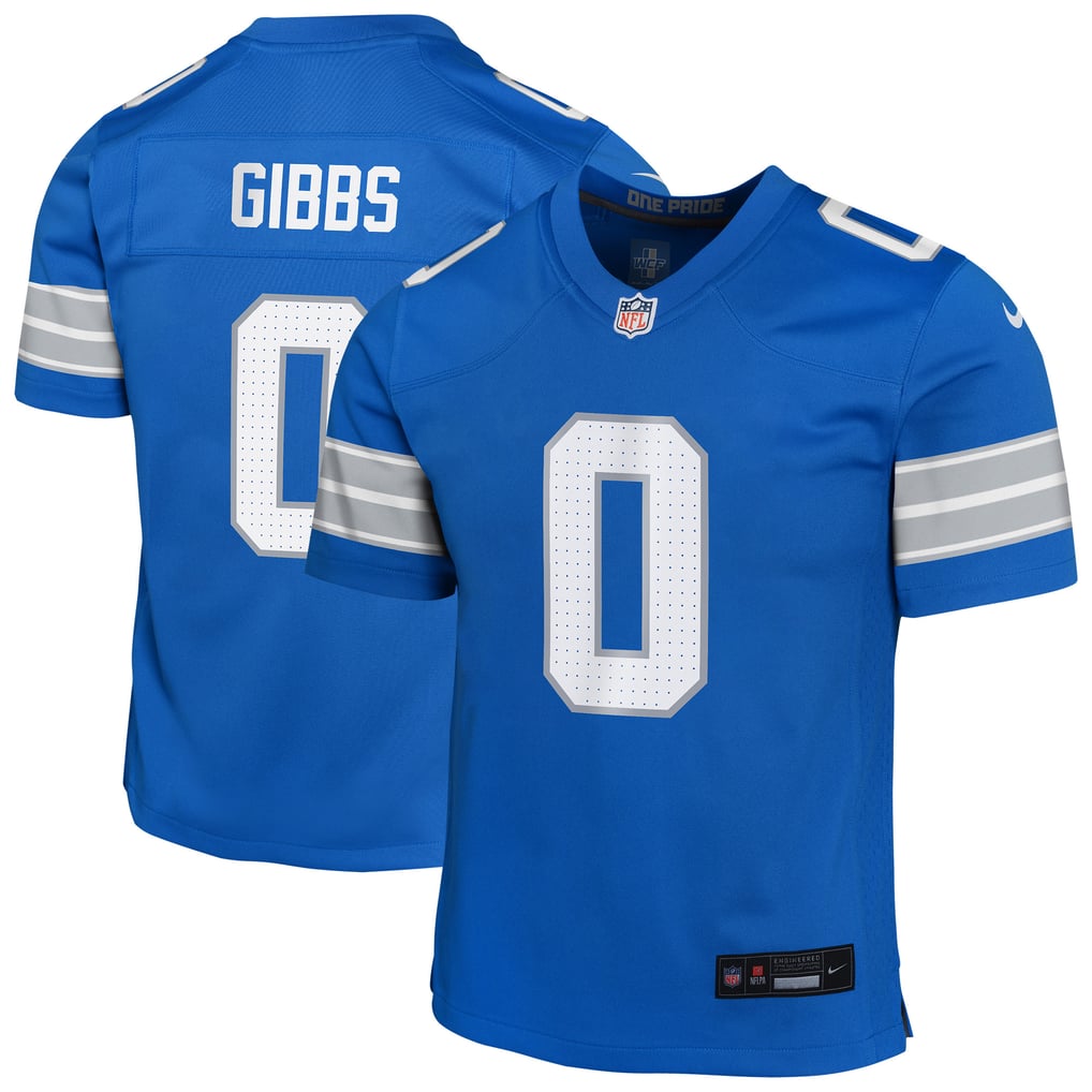 Youth Detroit Lions Jahmyr Gibbs Blue Game Jersey