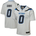 Youth Detroit Lions Jahmyr Gibbs Silver 2026 Rivalries Collection Game Jersey