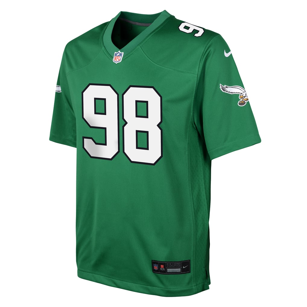 Youth Philadelphia Eagles Jalen Carter Kelly Green Game Jersey