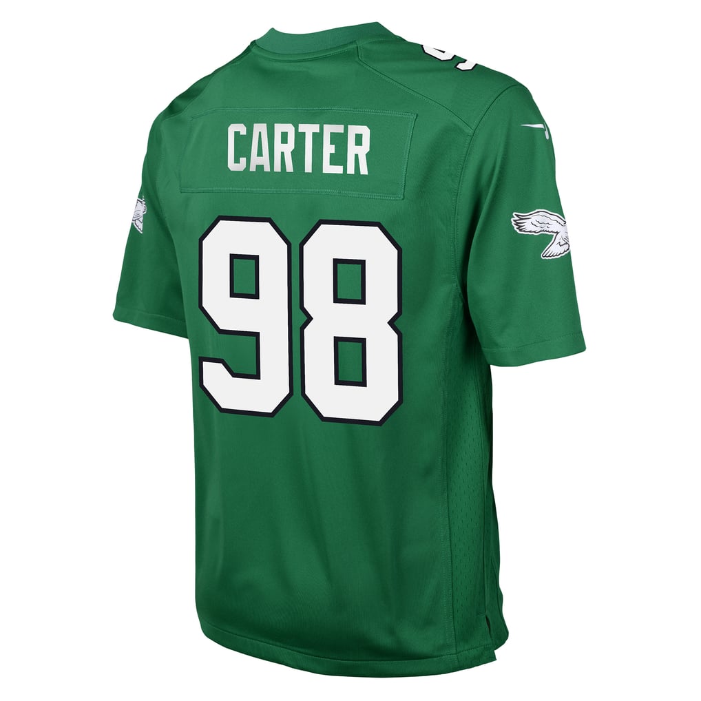 Youth Philadelphia Eagles Jalen Carter Kelly Green Game Jersey
