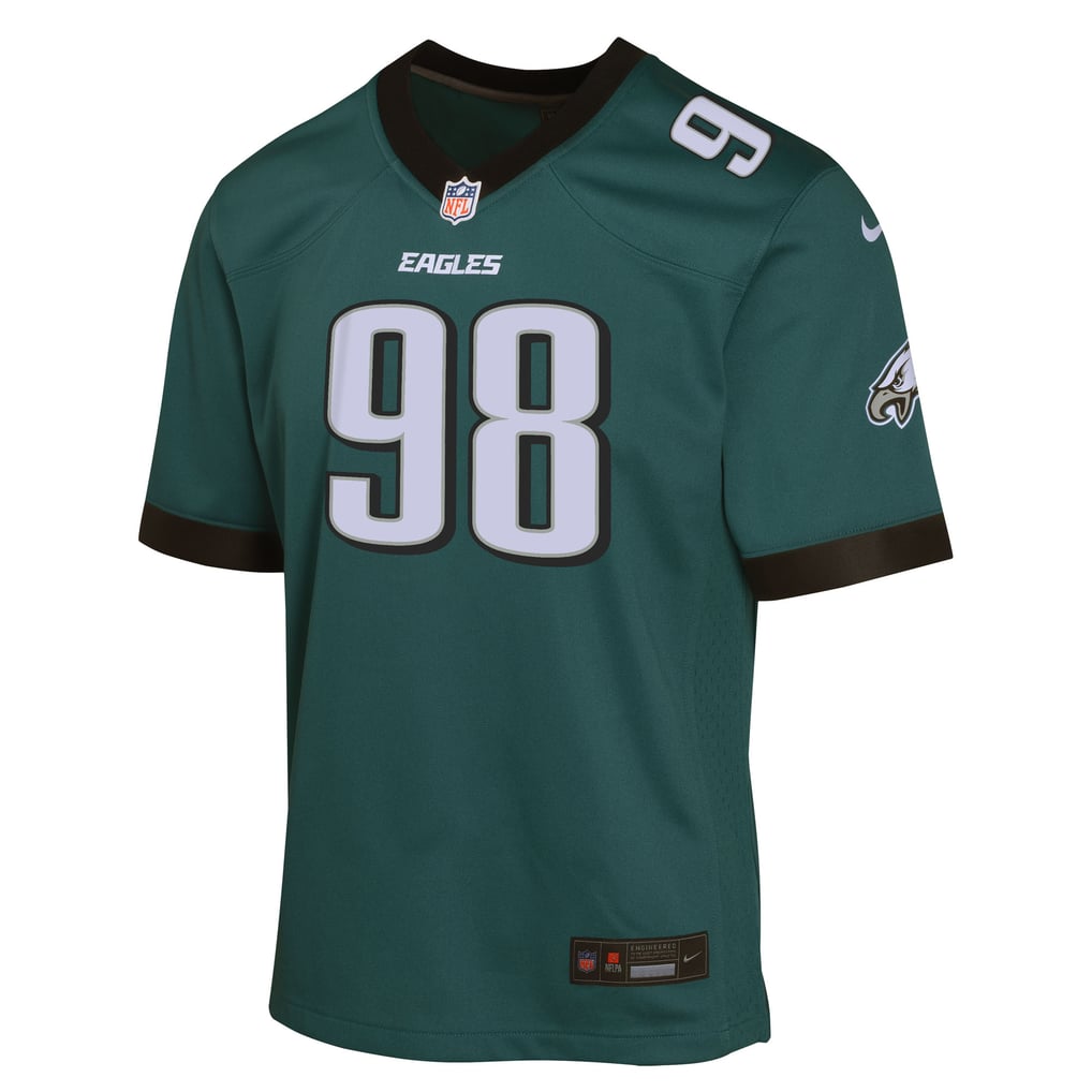 Youth Philadelphia Eagles Jalen Carter Midnight Green Game Player Jersey