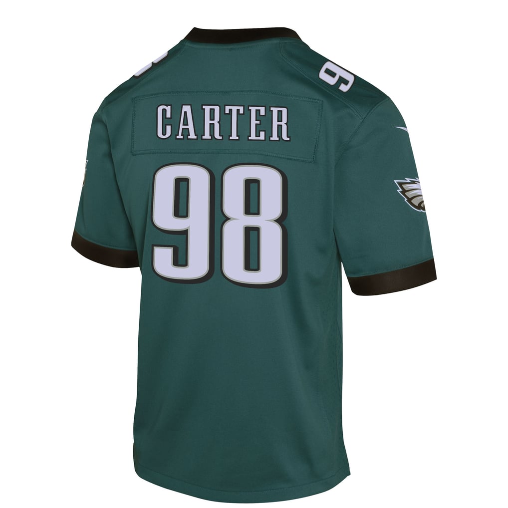 Youth Philadelphia Eagles Jalen Carter Midnight Green Game Player Jersey