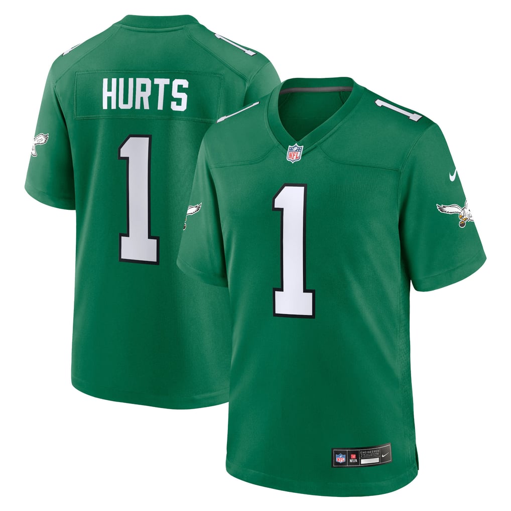 Youth Philadelphia Eagles Jalen Hurts Kelly Green Game Jersey