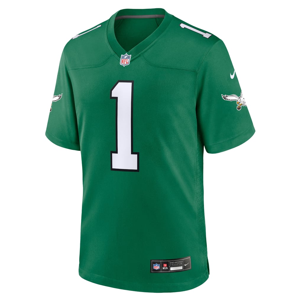 Youth Philadelphia Eagles Jalen Hurts Kelly Green Game Jersey