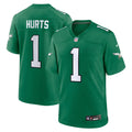 Youth Philadelphia Eagles Jalen Hurts Kelly Green Game Jersey