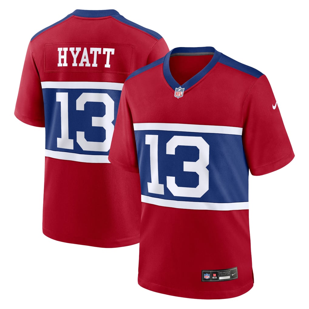 Youth New York Giants Jalin Hyatt Red Game Jersey