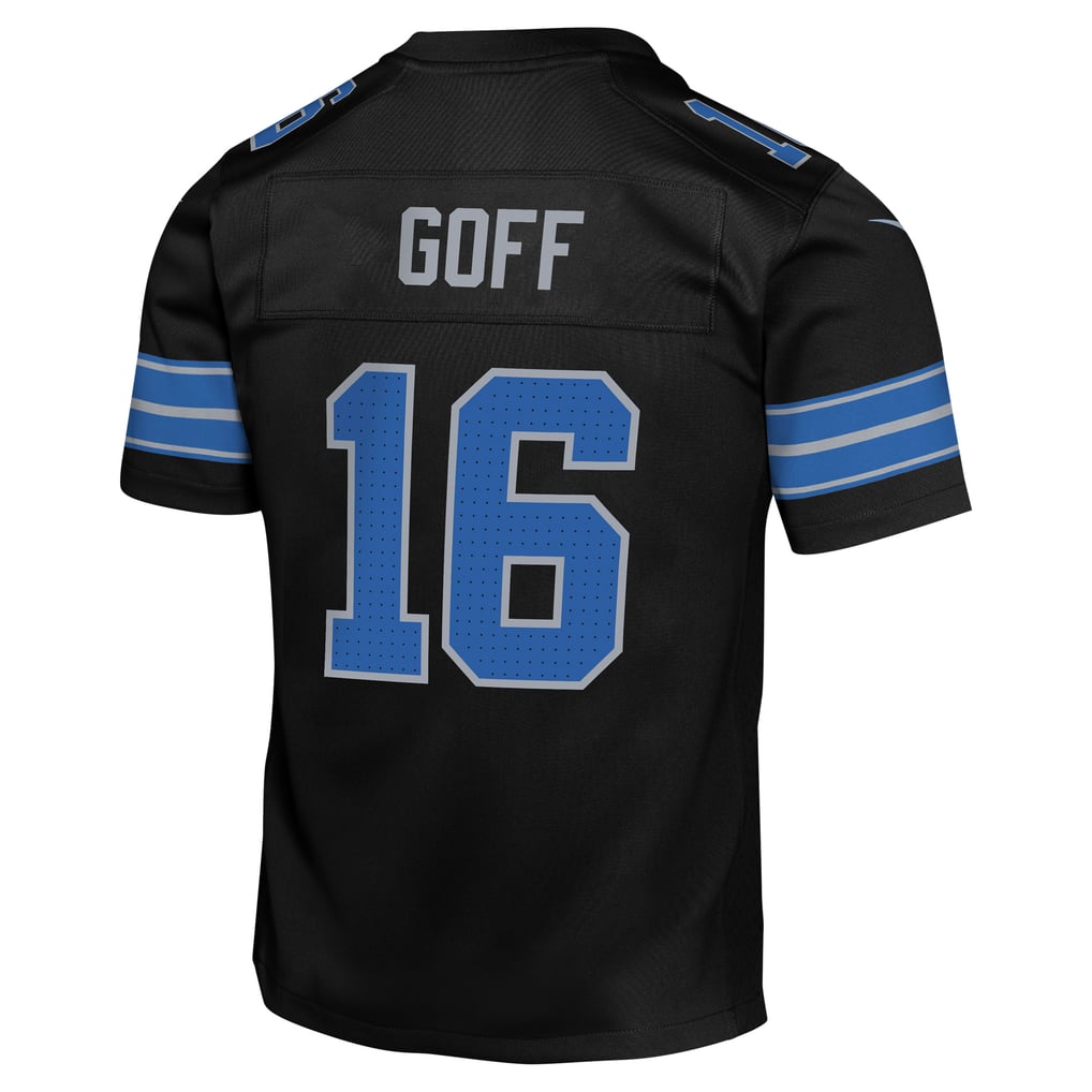 Youth Detroit Lions Jared Goff Black Game Jersey