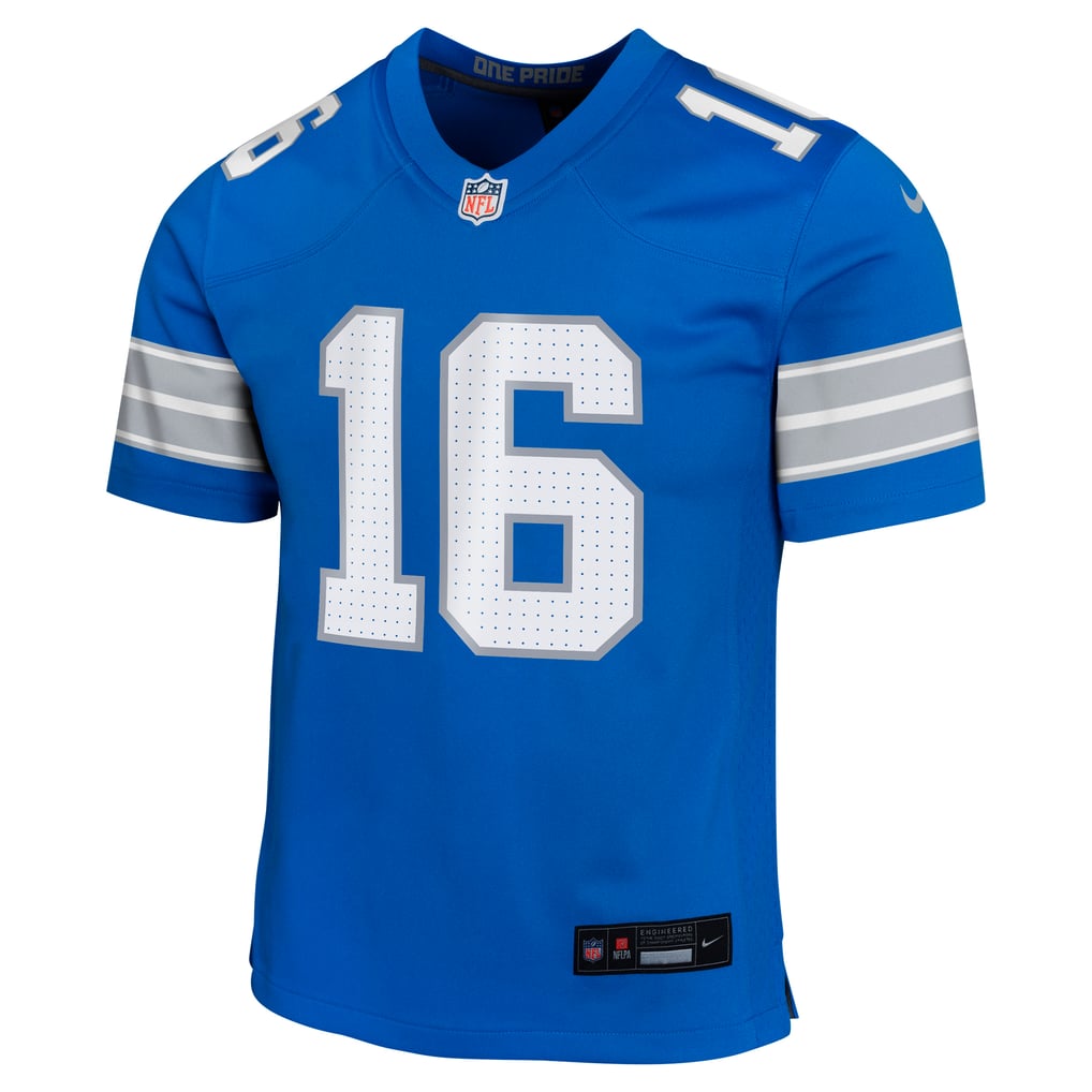 Youth Detroit Lions Jared Goff Blue Game Jersey