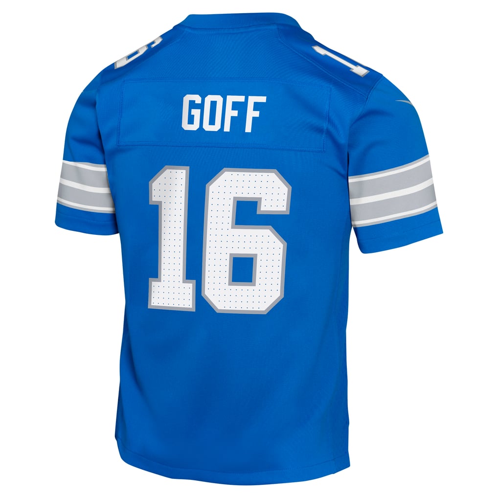 Youth Detroit Lions Jared Goff Blue Game Jersey