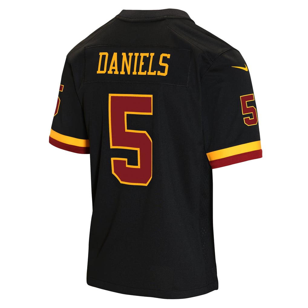Youth Washington Commanders Jayden Daniels Black Hail Raiser Alternate Game Jersey