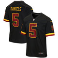 Youth Washington Commanders Jayden Daniels Black Hail Raiser Alternate Game Jersey