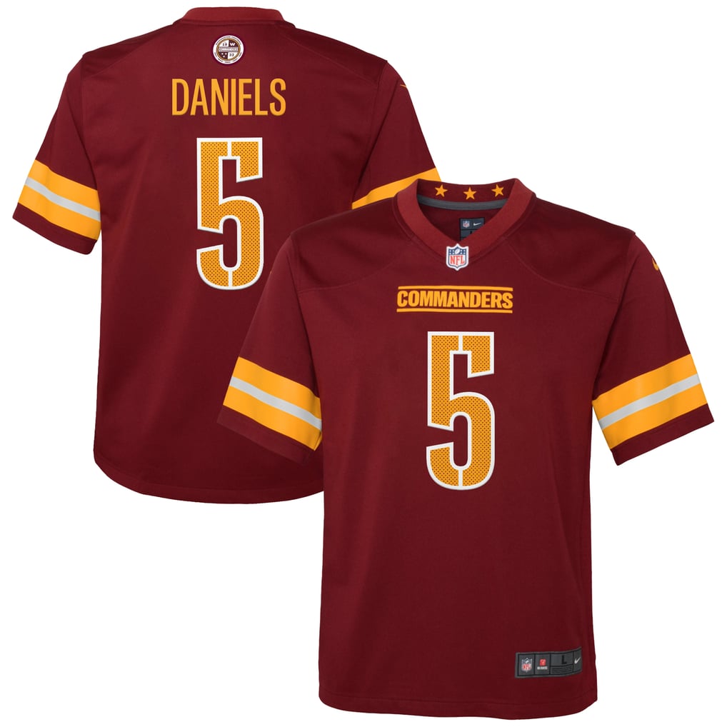 Youth Washington Commanders Jayden Daniels Burgundy Game Jersey