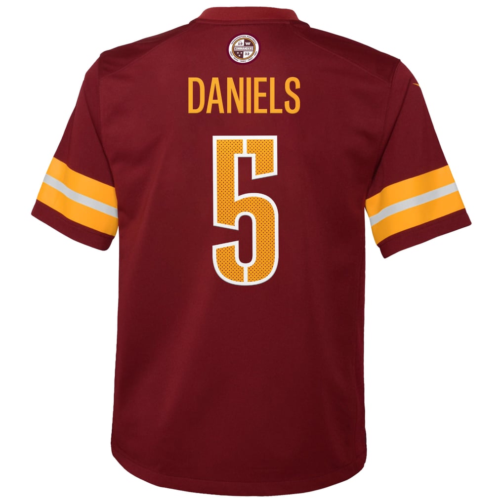 Youth Washington Commanders Jayden Daniels Burgundy Game Jersey