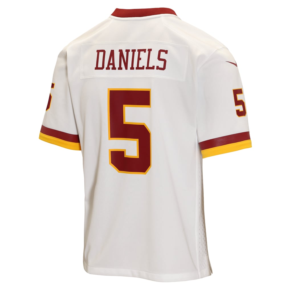 Youth Washington Commanders Jayden Daniels White Game Jersey