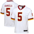 Youth Washington Commanders Jayden Daniels White Game Super Bowl Era Jersey