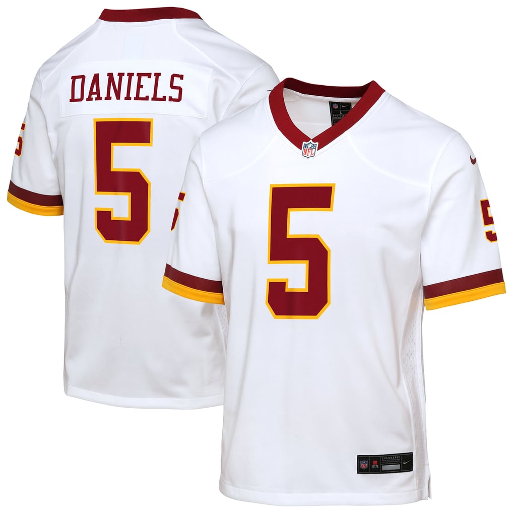 Youth Washington Commanders Jayden Daniels White Game Super Bowl Era Jersey