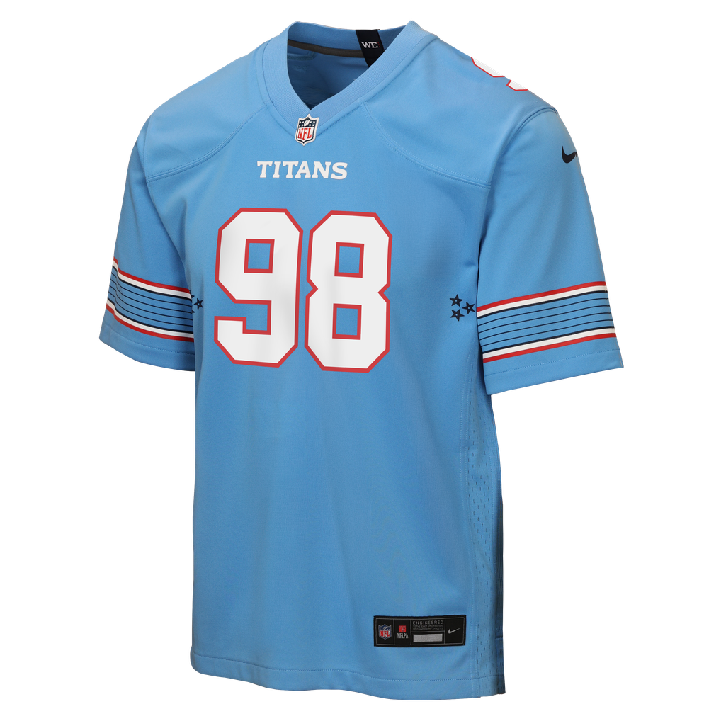 Youth Tennessee Titans Jeffery Simmons Light Blue Game Jersey