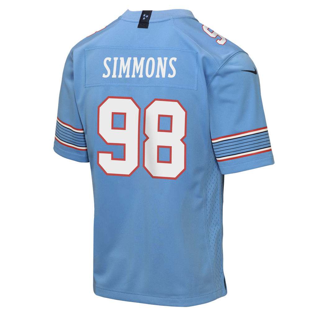 Youth Tennessee Titans Jeffery Simmons Light Blue Game Jersey