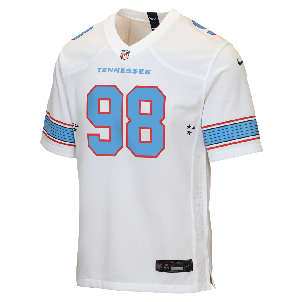 Youth Tennessee Titans Jeffery Simmons White Game Jersey