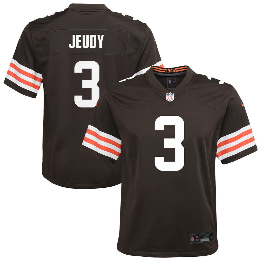 Youth Cleveland Browns Jerry Jeudy Brown Team Game Jersey
