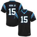 Youth Carolina Panthers Jimmy Horn Jr. Black Team Game Jersey