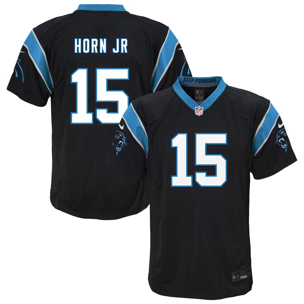 Youth Carolina Panthers Jimmy Horn Jr. Black Team Game Jersey