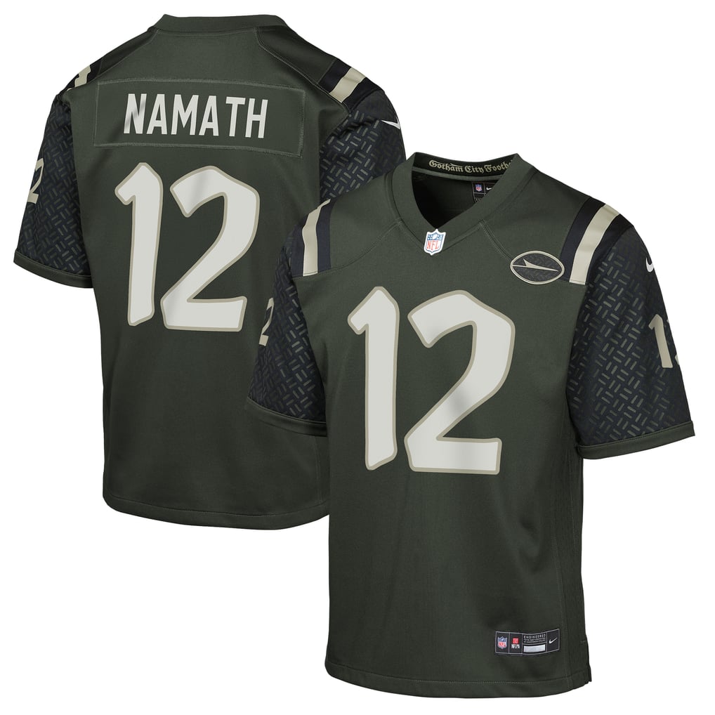Youth New York Jets Joe Namath Gotham Green 2025 Rivalries Collection Retired Player Game Jersey
