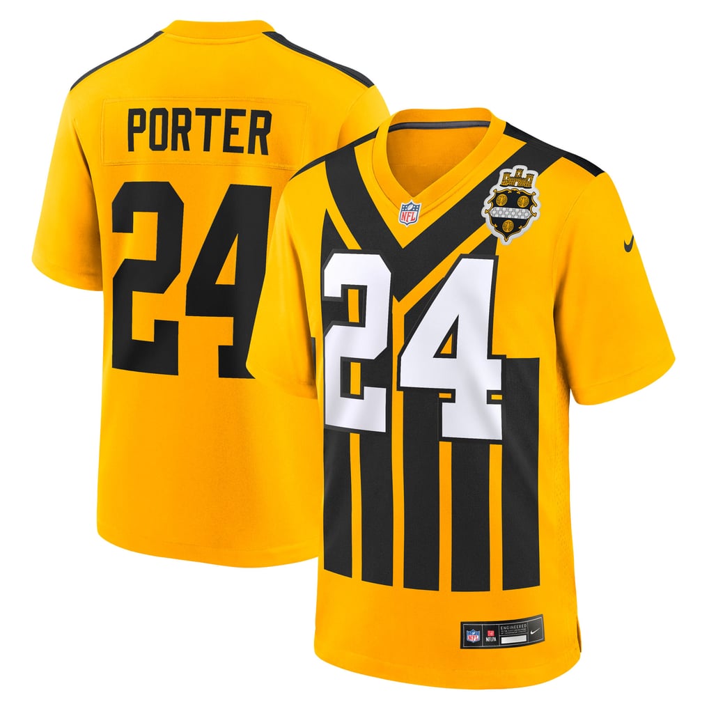 Youth Pittsburgh Steelers Joey Porter Jr. Gold Alternate 1933 Throwback Game Jersey