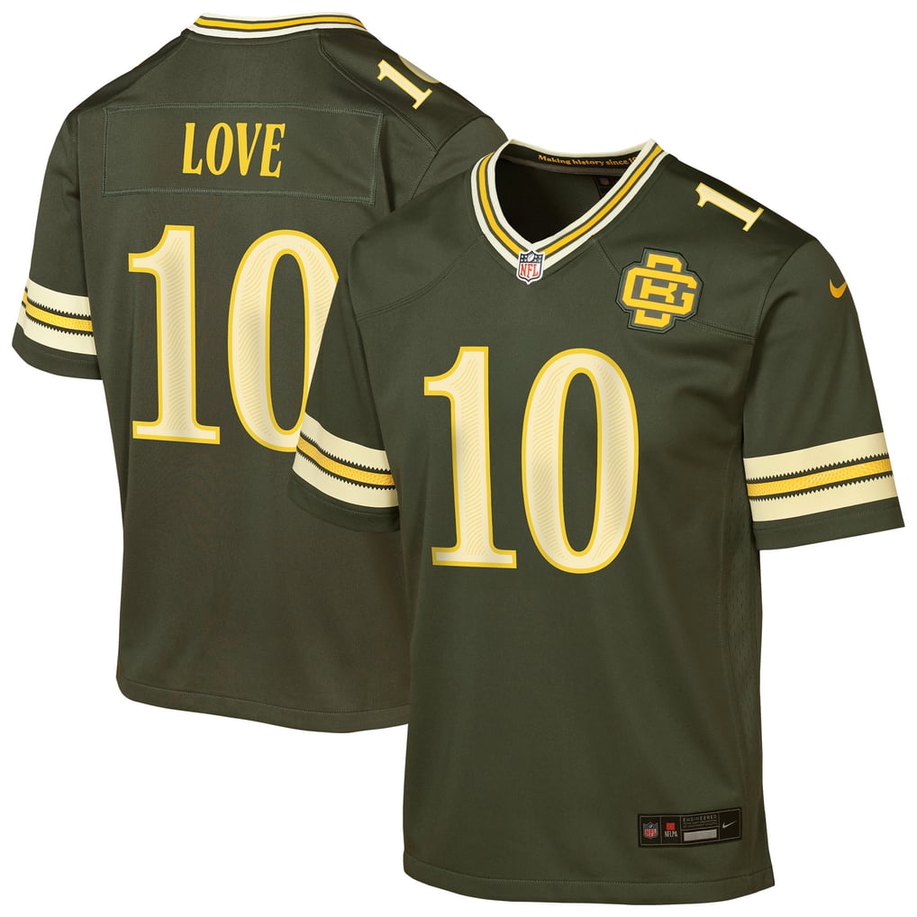 Youth Green Bay Packers Jordan Love Green 2026 Rivalries Collection Game Jersey
