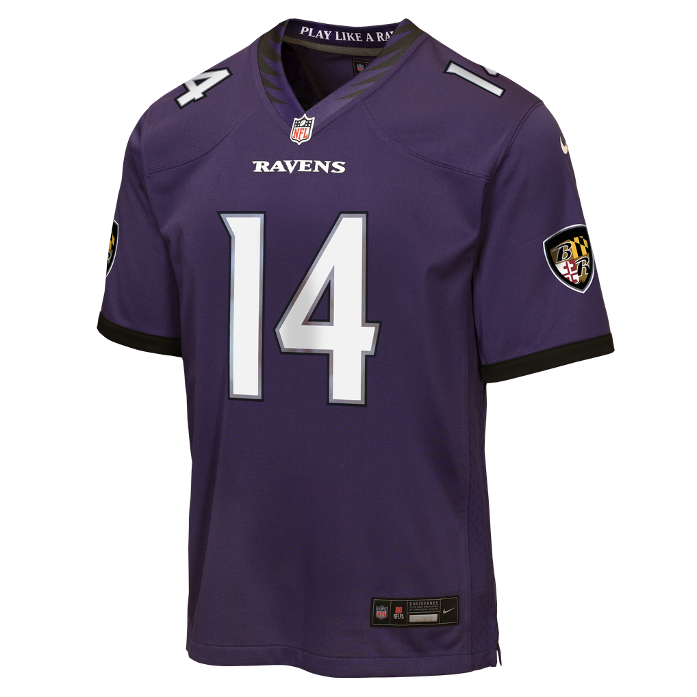 Youth Baltimore Ravens Kyle Hamilton Purple Team Game Jersey