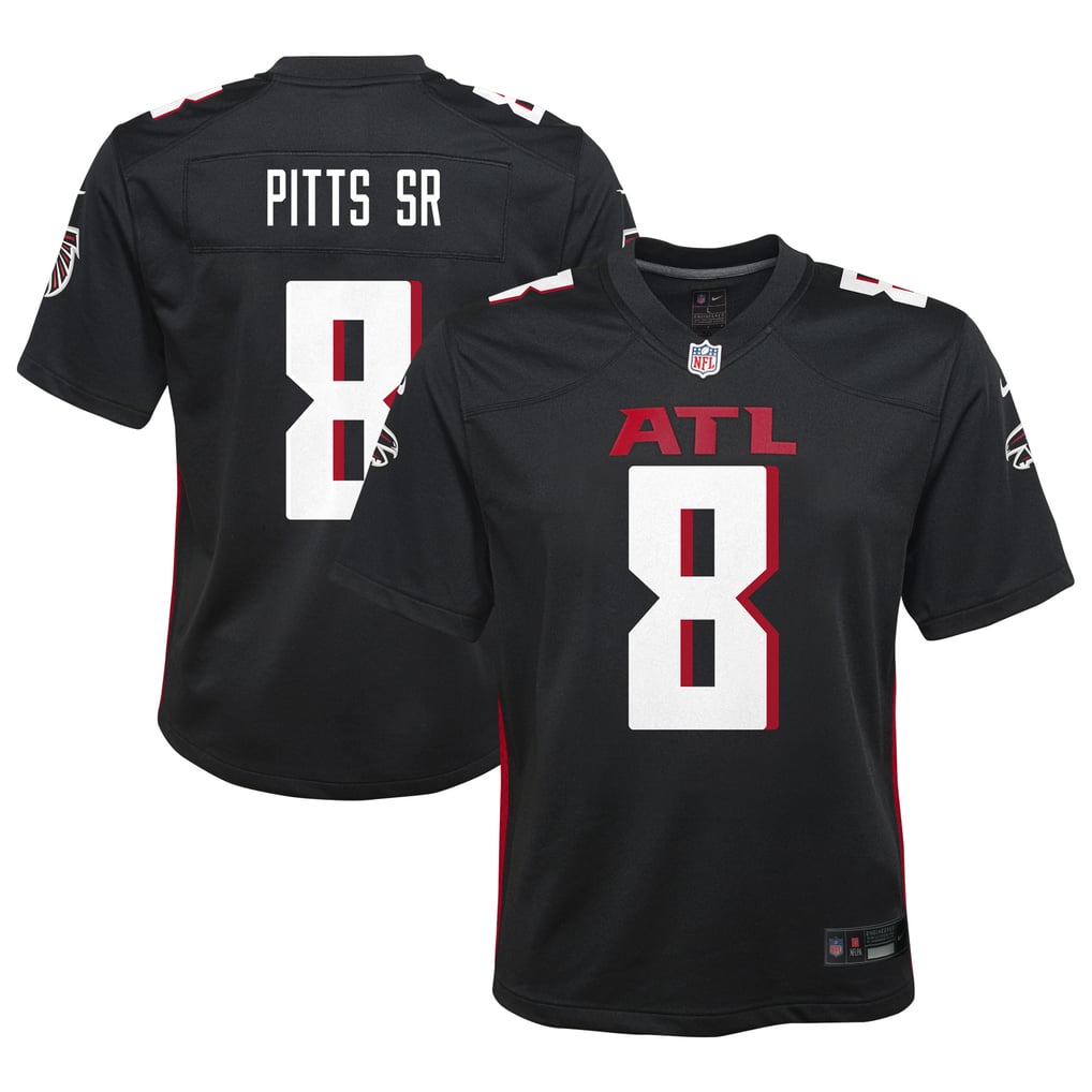 Youth Atlanta Falcons Kyle Pitts Sr. Black Game Jersey