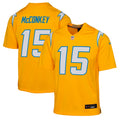 Youth Los Angeles Chargers Ladd McConkey Gold Alternate Charger Power Game Player Jersey